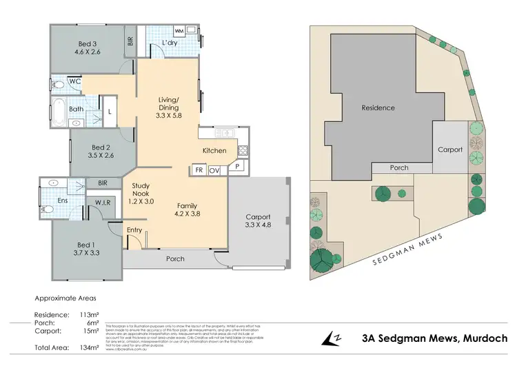 Floorplan of Homely house listing, 3A Sedgman Mews, Murdoch WA 6150