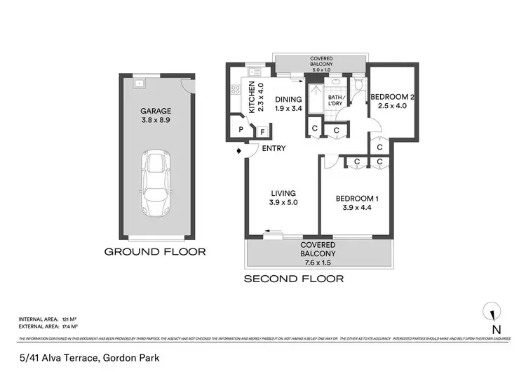Floorplan of Homely apartment listing, 5/41 Alva Terrace, Gordon Park QLD 4031