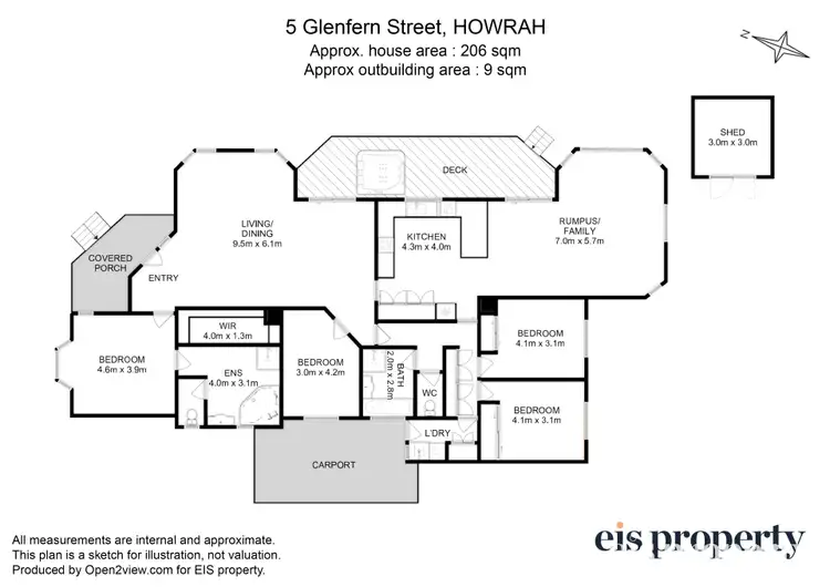 Floorplan of Homely house listing, 5 Glenfern Street, Howrah TAS 7018