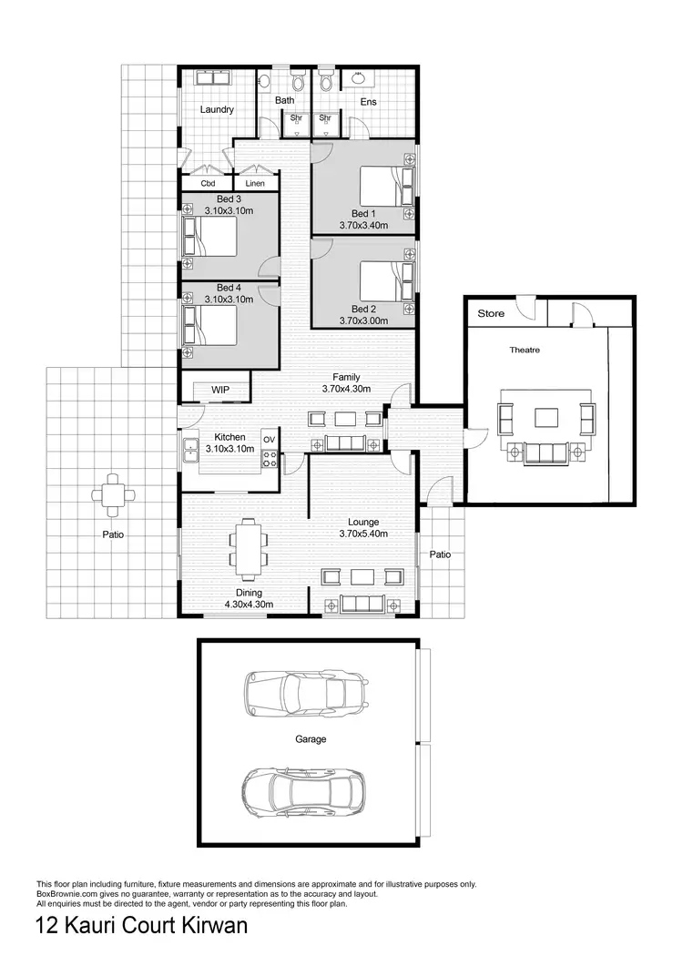 Floorplan of Homely house listing, 12 Kauri Court, Kirwan QLD 4817