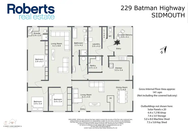 Floorplan of Homely house listing, 229 Batman Highway, Sidmouth TAS 7270