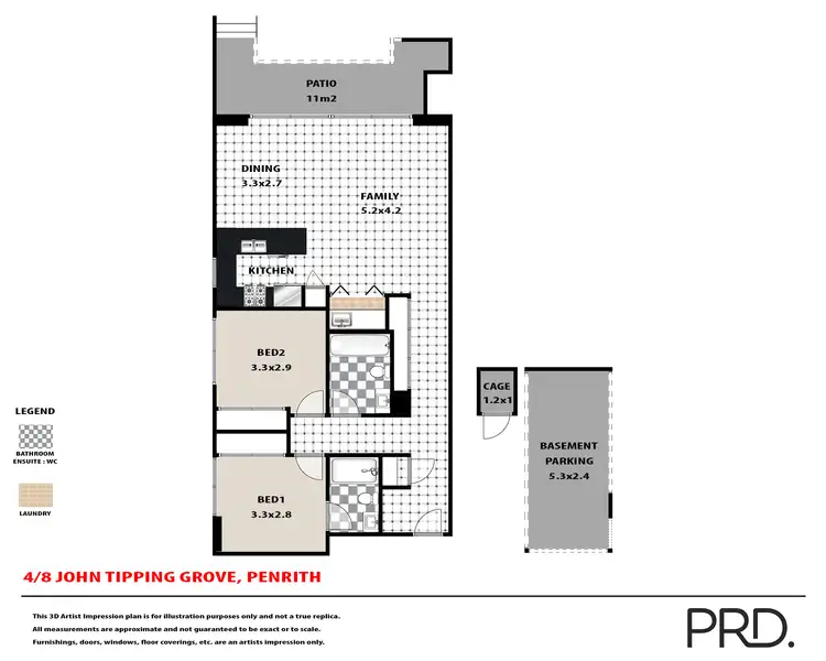 Floorplan of Homely unit listing, 4/8 John Tipping Grove, Penrith NSW 2750