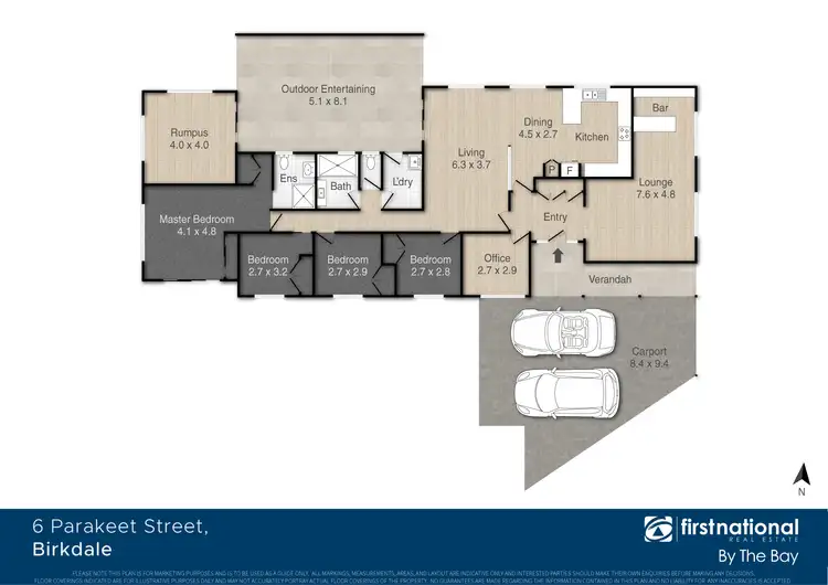 Floorplan of Homely house listing, 6 Parakeet Street, Birkdale QLD 4159