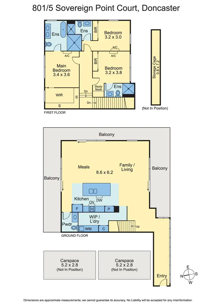 Floorplan of Homely apartment listing, Penthouse 801/5 Sovereign Point Court, Doncaster VIC 3108