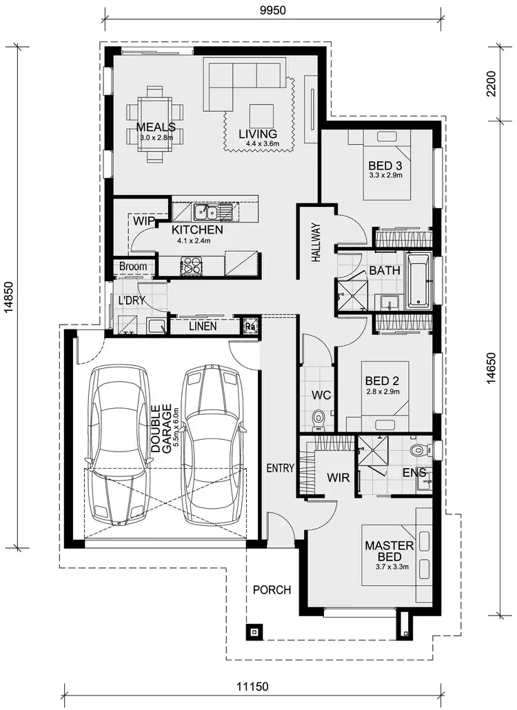 Floorplan of Homely house listing, 3027 Whistlestrand Road - Smiths Lane Estate, Clyde North VIC 3978