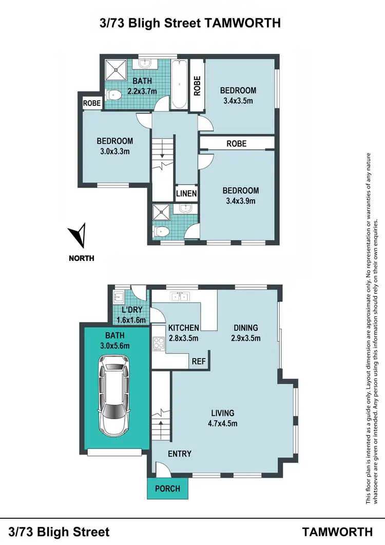 Floorplan of Homely townhouse listing, 10/73 Bligh Street, Tamworth NSW 2340