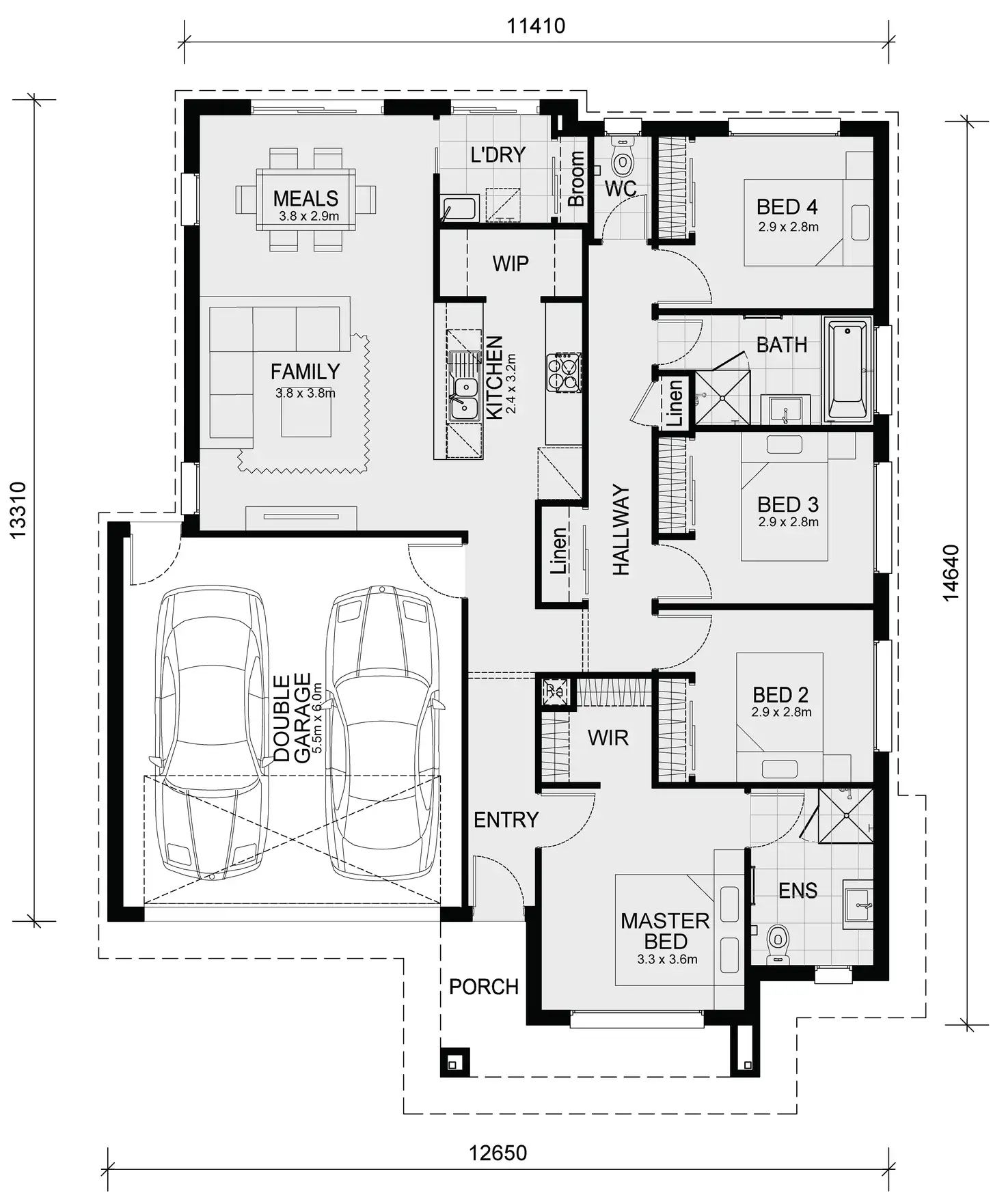 Floorplan of Homely house listing, Lot 5012 Hock St, Bluestone Estate, Tarneit VIC 3029