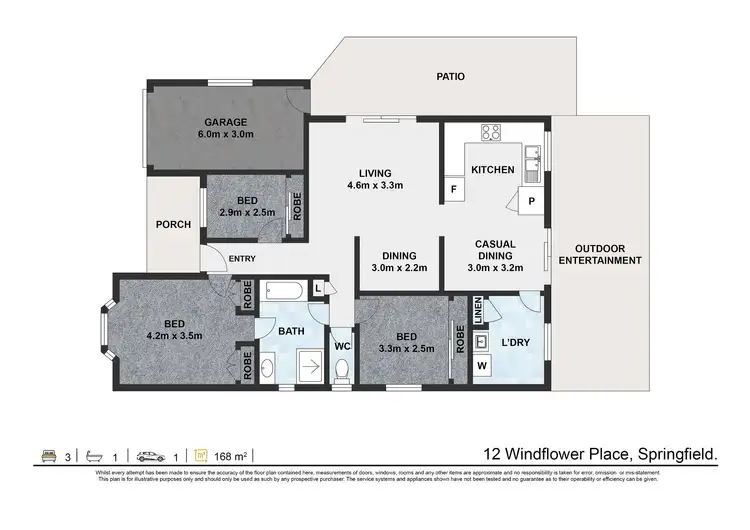 Floorplan of Homely house listing, 12 Windflower Place, Springfield QLD 4300