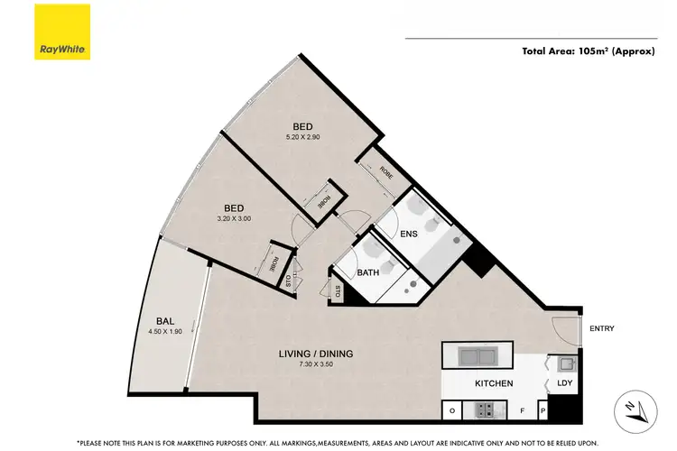 Floorplan of Homely apartment listing, 3301/222 Margaret Street, Brisbane City QLD 4000