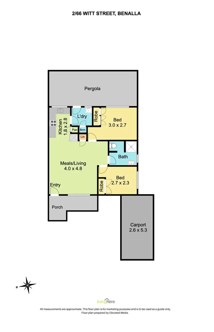 Floorplan of Homely townhouse listing, 2/66 Witt Street, Benalla VIC 3672