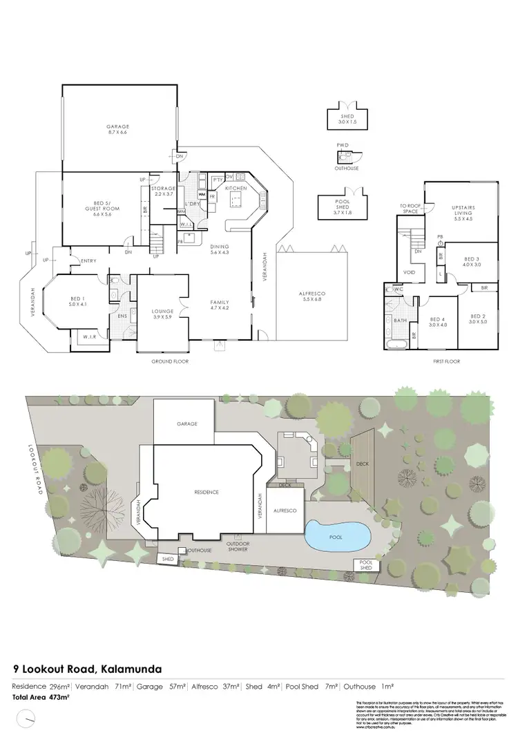 Floorplan of Homely house listing, 9 Lookout Road, Kalamunda WA 6076