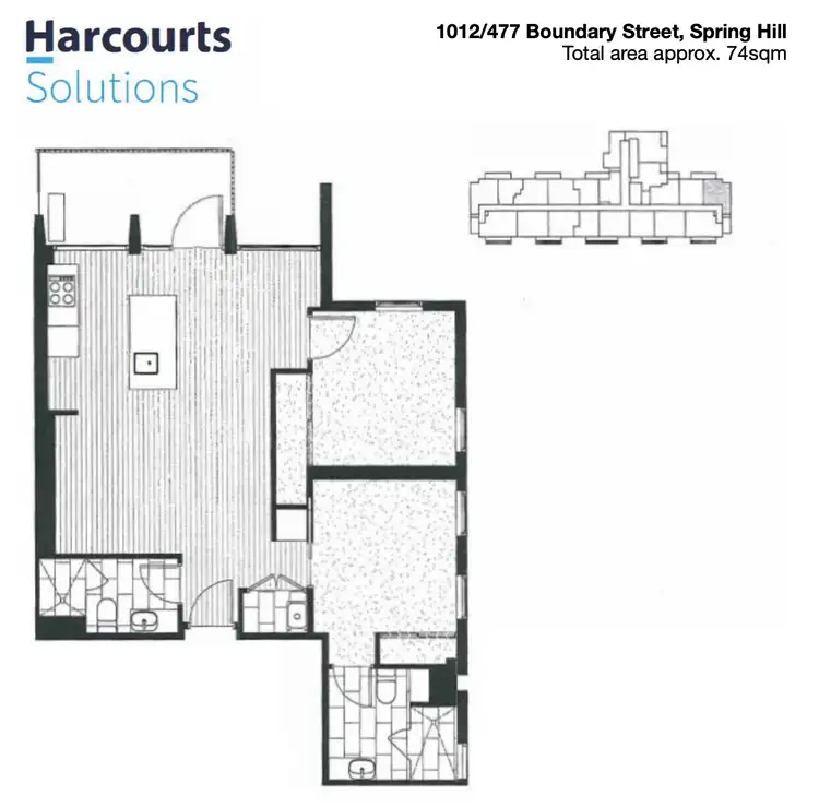 Floorplan of Homely apartment listing, 1012/477 Boundary Street, Spring Hill QLD 4000