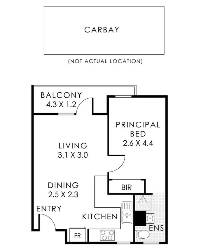 Floorplan of Homely apartment listing, 15/227 Vincent Street, West Perth WA 6005