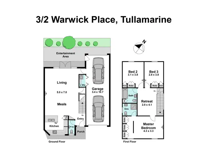 Floorplan of Homely house listing, 3/2 Warwick Place, Tullamarine VIC 3043