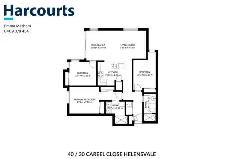 Floorplan of Homely unit listing, 40/30 Careel Close, Helensvale QLD 4212
