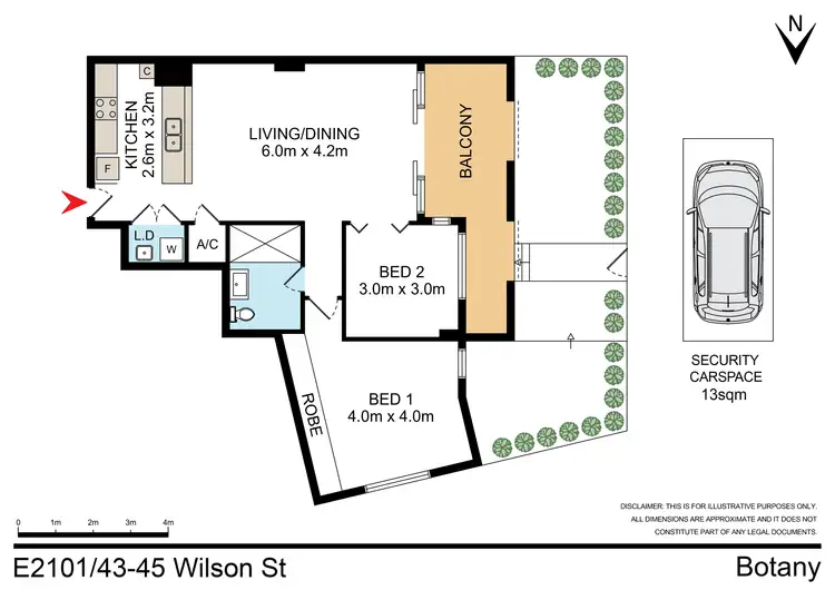 Floorplan of Homely apartment listing, 2101/43-45 Wilson Street, Botany NSW 2019