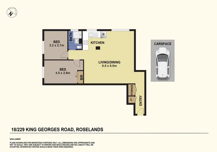 Floorplan of Homely apartment listing, 18/229-231 King Georges Road, Roselands NSW 2196