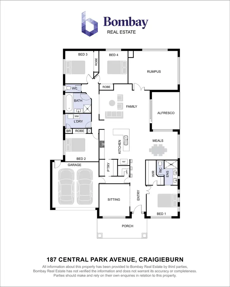 Floorplan of Homely house listing, 187 Central Park Avenue, Craigieburn VIC 3064