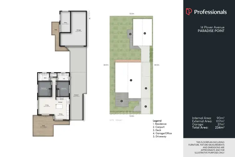 Floorplan of Homely house listing, 14 Plover Avenue, Paradise Point QLD 4216