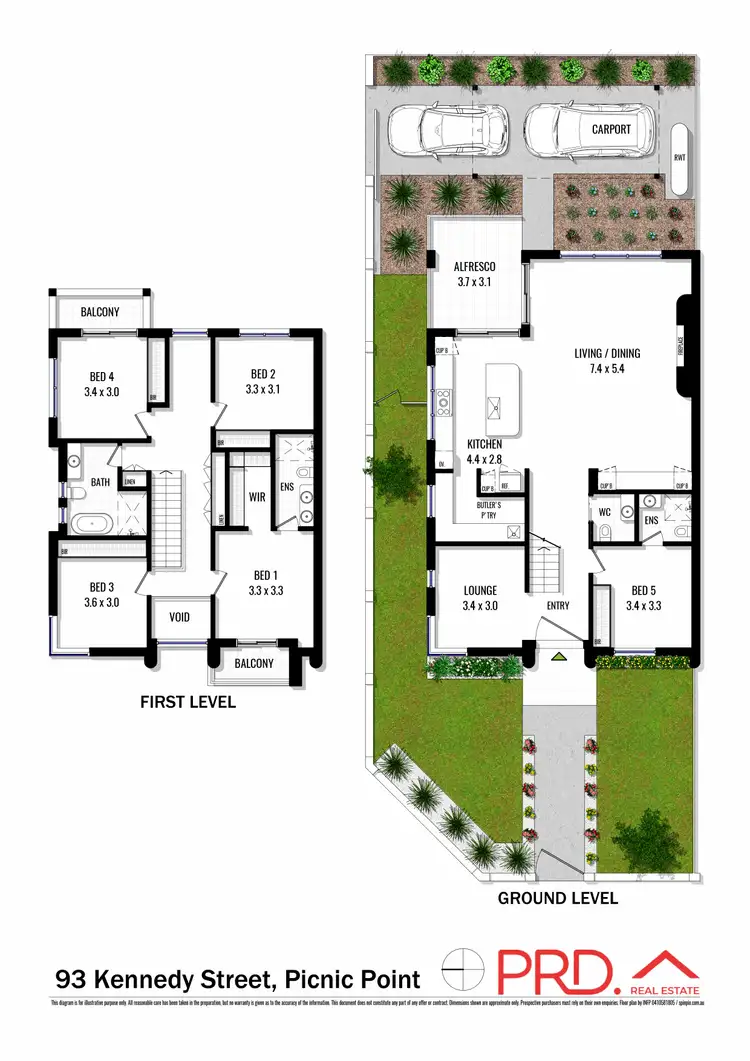 Floorplan of Homely semi-detached listing, 93 Kennedy Street, Picnic Point NSW 2213