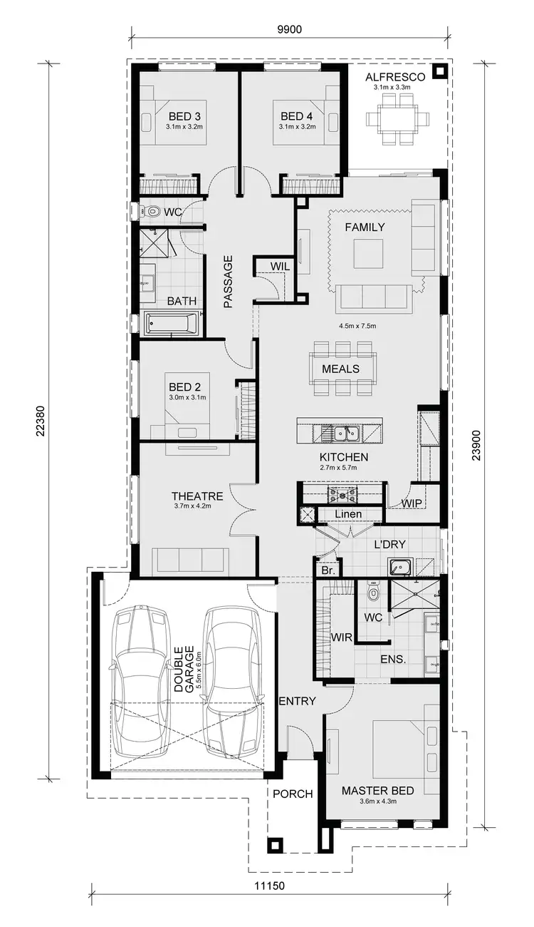 Floorplan of Homely house listing, LOT 2707 Aspect Drive, Burnside VIC 3023