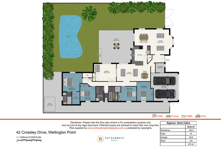 Floorplan of Homely house listing, 42 Crossley Drive, Wellington Point QLD 4160