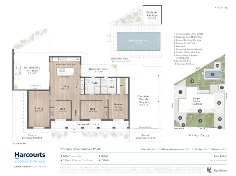 Floorplan of Homely house listing, 77 Oxley Drive, Paradise Point QLD 4216