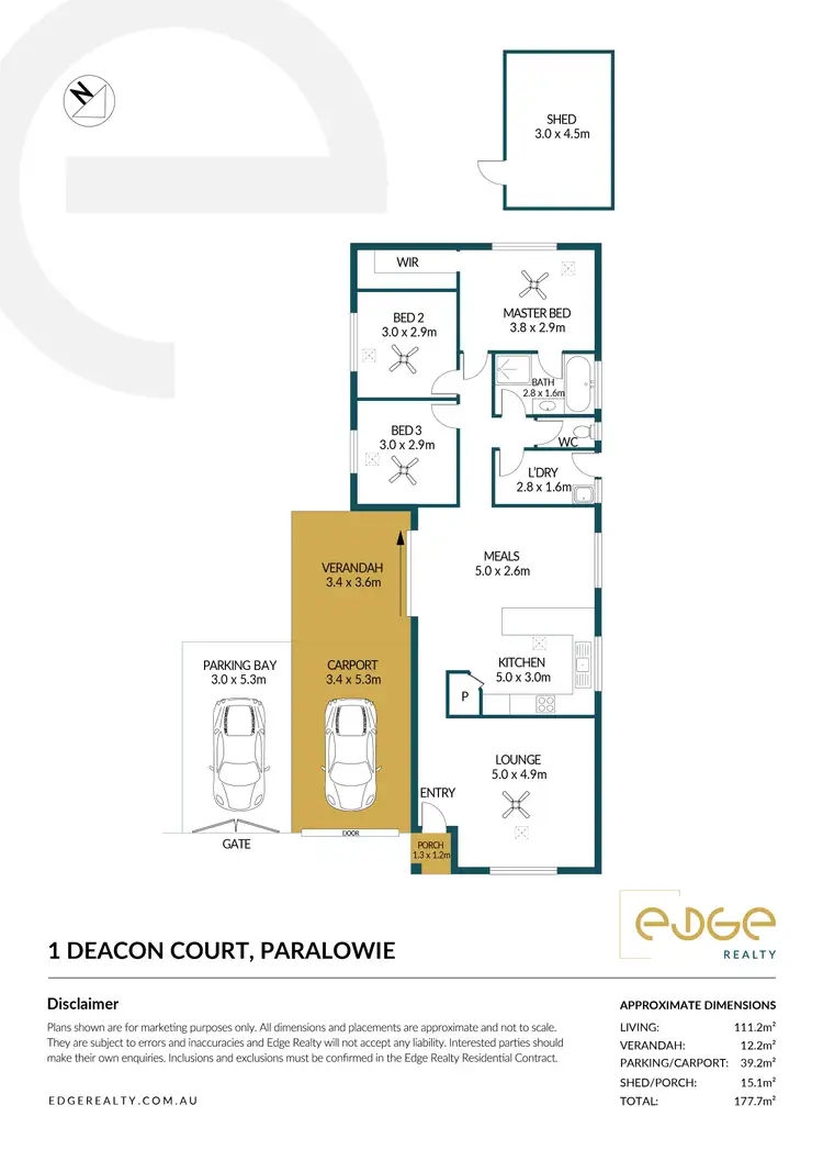 Floorplan of Homely house listing, 1 Deacon Court, Paralowie SA 5108