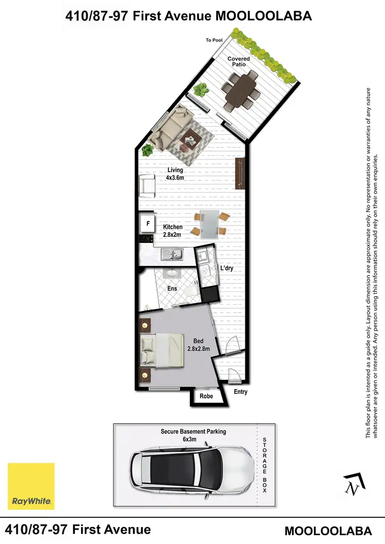 Floorplan of Homely unit listing, 410/87-97 First Avenue, Mooloolaba QLD 4557