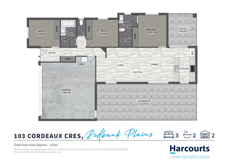 Floorplan of Homely house listing, 103 Cordeaux Crescent, Redbank Plains QLD 4301