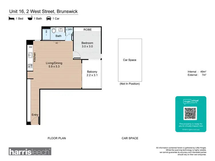 Floorplan of Homely apartment listing, 16/2 West Street, Brunswick VIC 3056