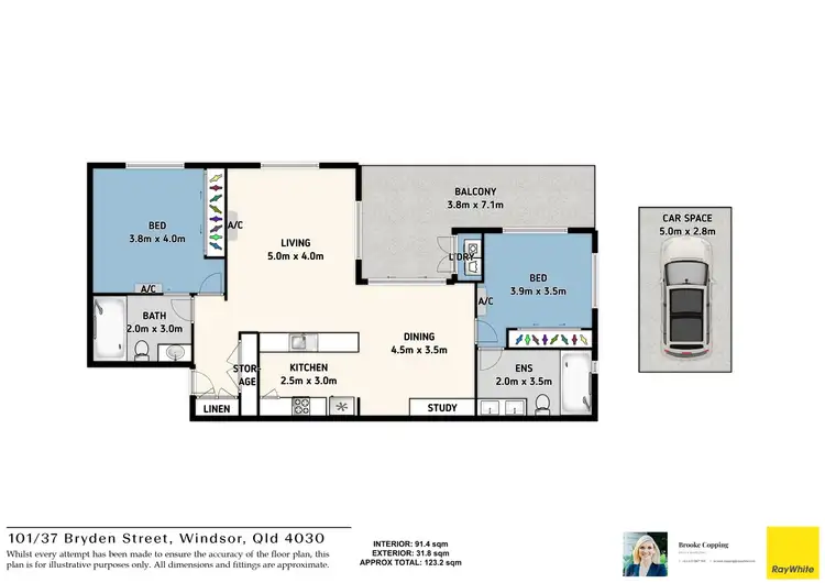 Floorplan of Homely apartment listing, 101/37 Bryden Street, Windsor QLD 4030