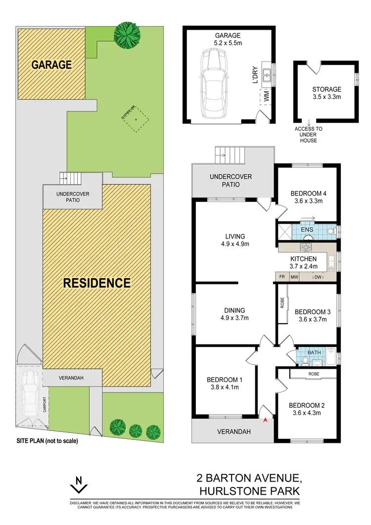 Floorplan of Homely house listing, 2 Barton Avenue, Hurlstone Park NSW 2193