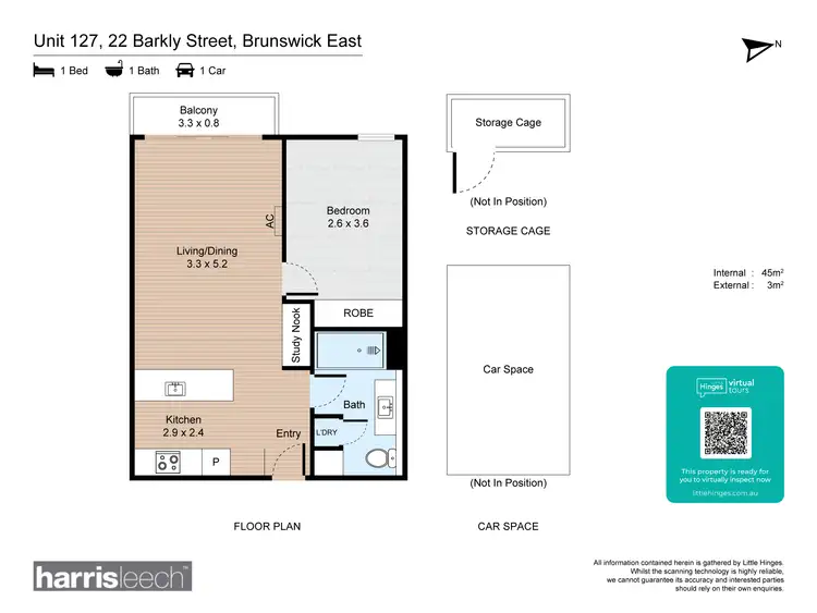 Floorplan of Homely apartment listing, 127/22 Barkly Street, Brunswick East VIC 3057