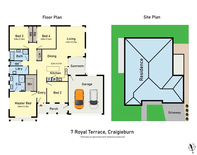 Floorplan of Homely house listing, 7 Royal Terrace, Craigieburn VIC 3064