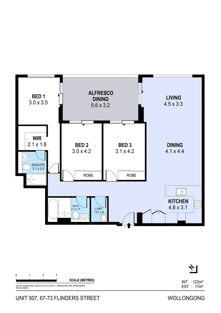Floorplan of Homely apartment listing, 507/73 Flinders Street, Wollongong NSW 2500
