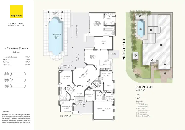 Floorplan of Homely house listing, 2 Carrum Court, Robina QLD 4226