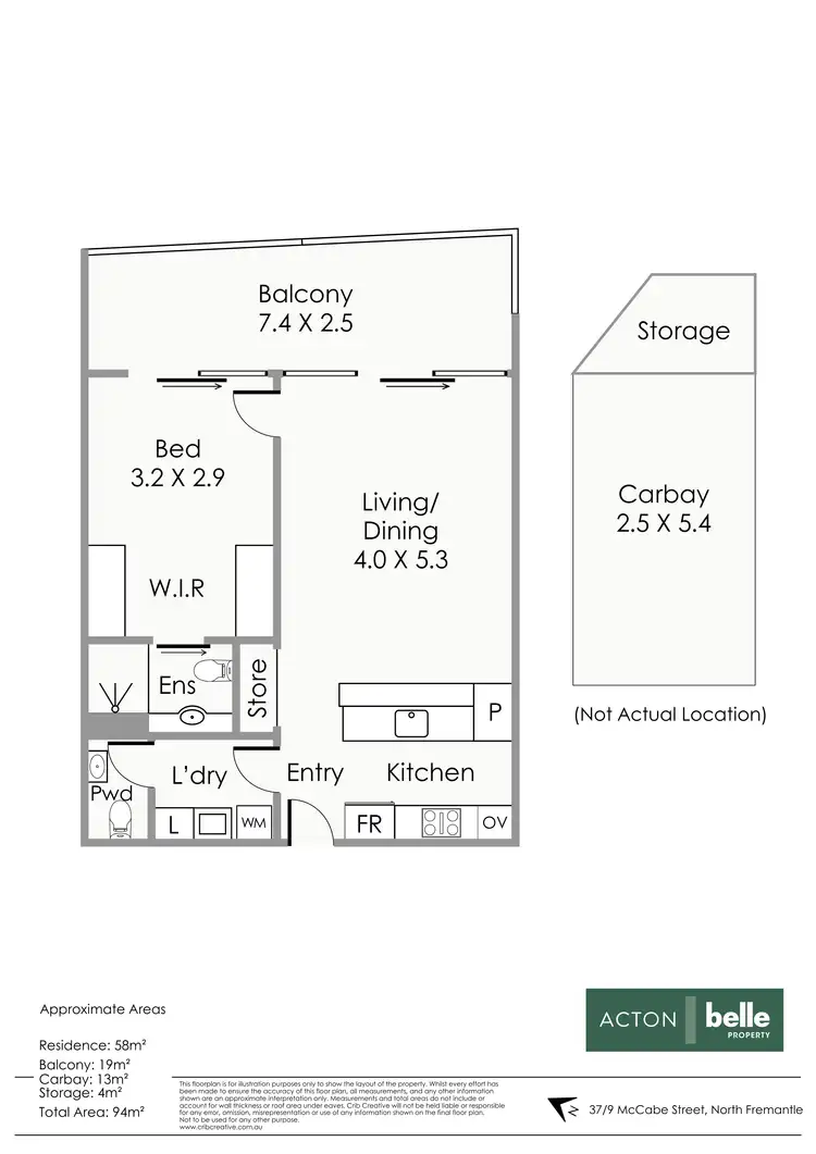 Floorplan of Homely apartment listing, 37/9 McCabe Street, North Fremantle WA 6159