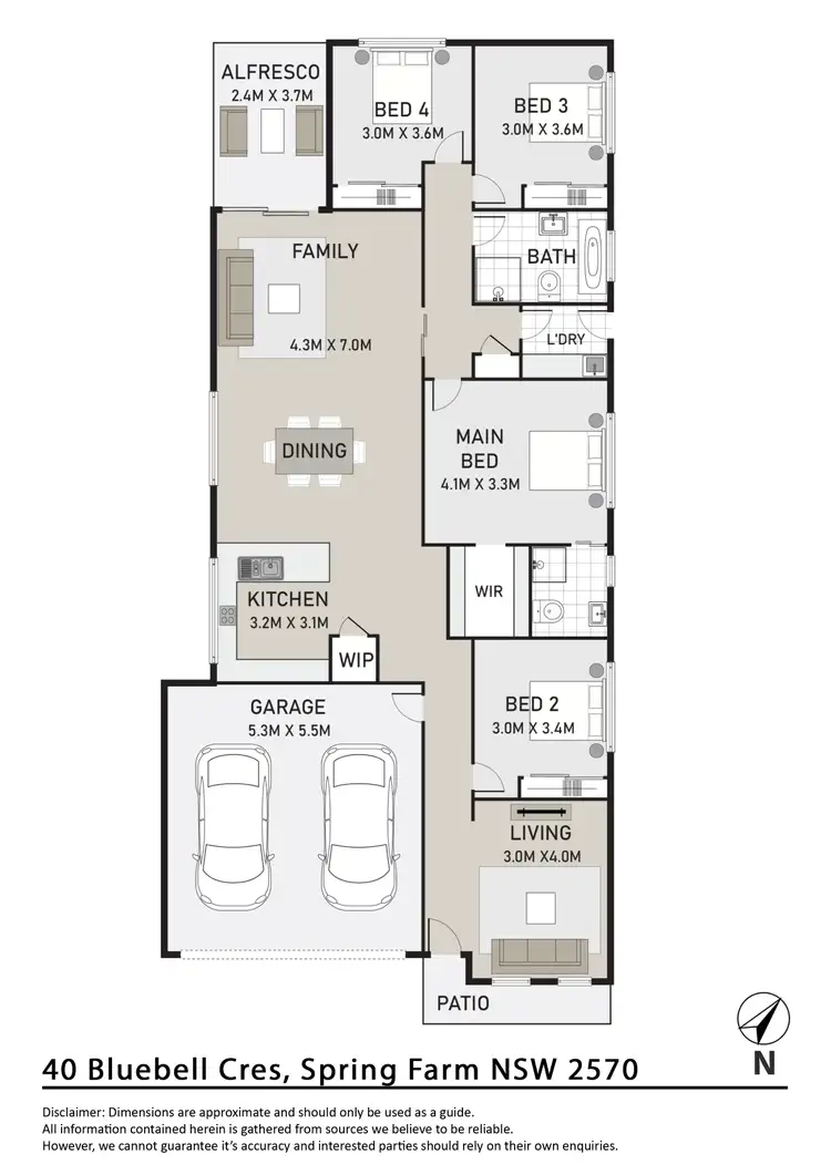 Floorplan of Homely house listing, 40 Bluebell Crescent, Spring Farm NSW 2570