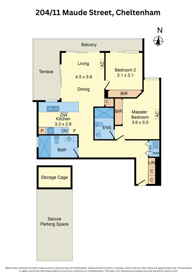Floorplan of Homely apartment listing, 204/11 Maude Street, Cheltenham VIC 3192