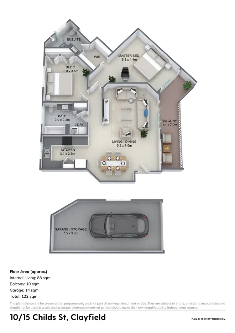 Floorplan of Homely unit listing, 10/15 Childs Street, Clayfield QLD 4011