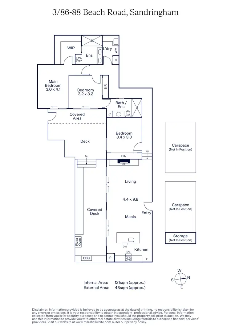 Floorplan of Homely apartment listing, 3/86-88 Beach Road, Sandringham VIC 3191
