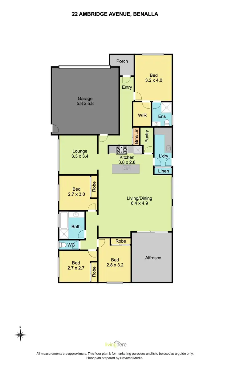 Floorplan of Homely house listing, 22 Ambridge Avenue, Benalla VIC 3672