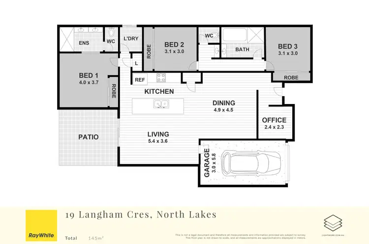 Floorplan of Homely house listing, 19 Langham Crescent, North Lakes QLD 4509