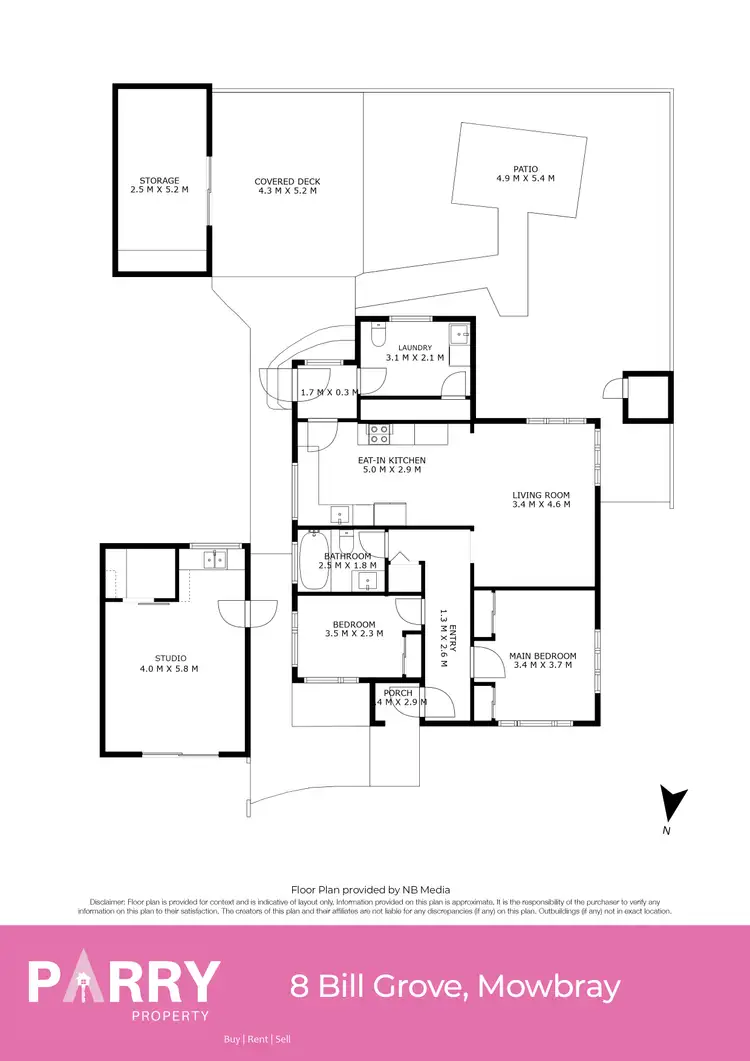 Floorplan of Homely house listing, 8 Bill Grove, Mowbray TAS 7248