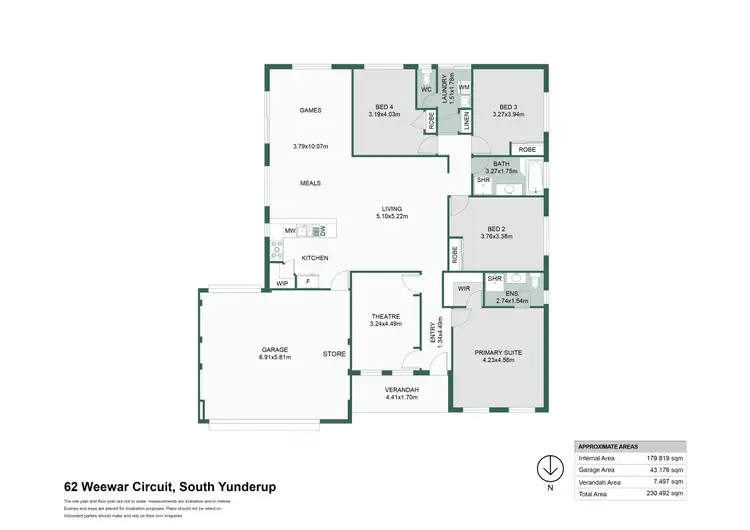 Floorplan of Homely house listing, 62 Weewar Circuit, South Yunderup WA 6208