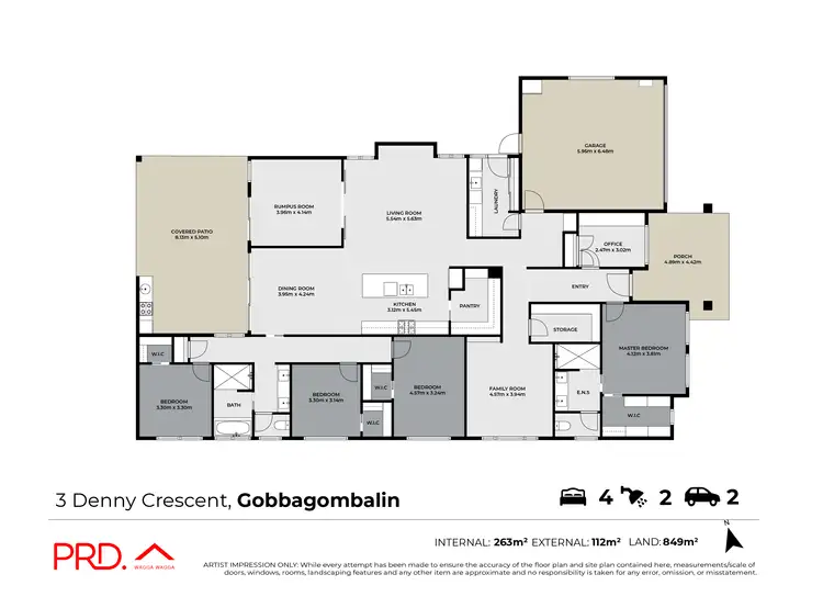 Floorplan of Homely house listing, 3 Denny Crescent, Gobbagombalin NSW 2650
