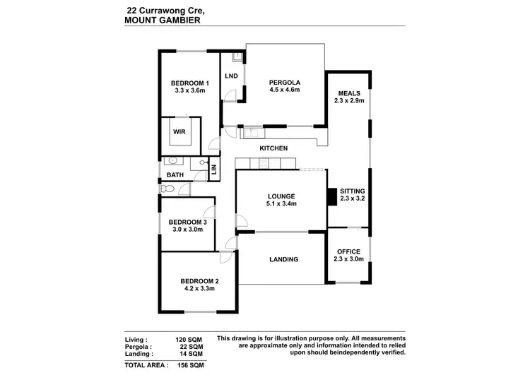 Floorplan of Homely house listing, 22 Currawong Crescent, Mount Gambier SA 5290