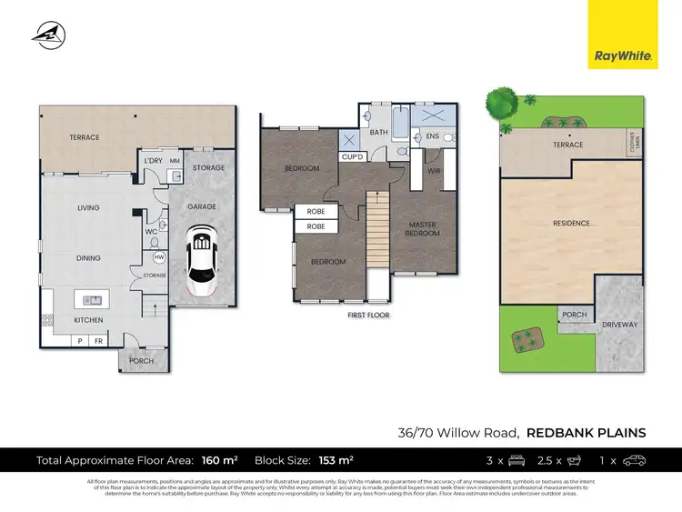 Floorplan of Homely townhouse listing, 36/70 Willow Road, Redbank Plains QLD 4301
