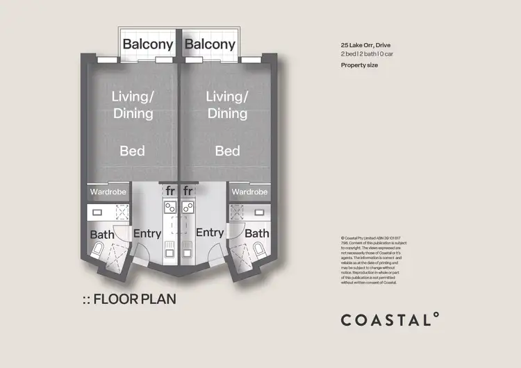 Floorplan of Homely unit listing, 540 & 542/25 Lake Orr Drive, Robina QLD 4226
